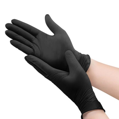 LUVAS PRETAS DE NITRILO - TAMANHO L