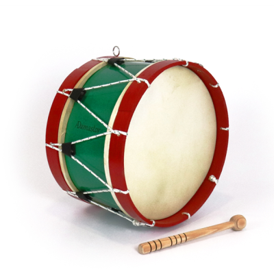 BOMBO TRADICIONAL ADAMASTOR Nº3 35CM VERDE/ARO VERMELHO