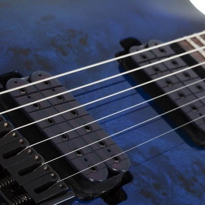 Schecter OMEN Elite 6 See Thru Blue Burst