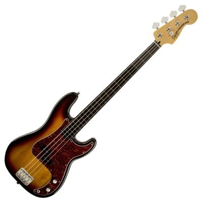 Squier Vintage Modified Precision Bass Fretless, 3-Tone Sunburst