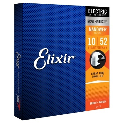 Elixir 12077 NANOWEB Light Heavy Strings 10-52