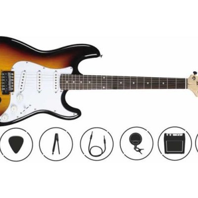 OQAN QGE-ST25 SB Pack Guitarra Eléctrica + Amplificador + Acessórios