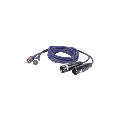 DAP FL26  Cabo 2 XLR Macho / 2 RCA Macho 3 m