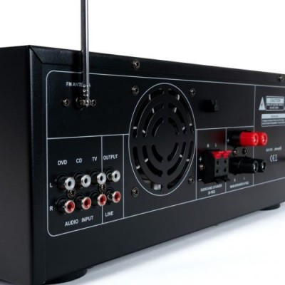 AUDIBAX ZERO 1000 Amplificador HiFi Bluetooth Karaoke 80 + 80W con entrada de 2 Micros USB y SD