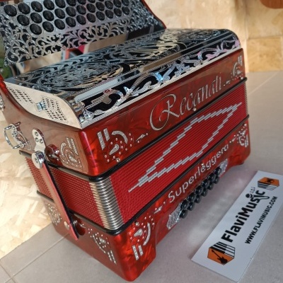 Concertina Recanati Superleggera Quarta Voz Vermelha e Preta