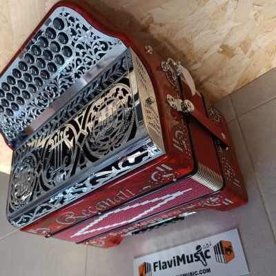 Concertina Recanati Superleggera Quarta Voz Vermelha e Preta