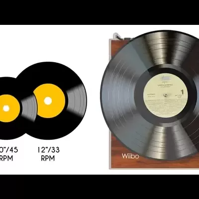 Wiibo Mustang 1970-BT GIRA-DISCOS VINTAGE CASTANHO (BLUETOOTH C/COLUNA)