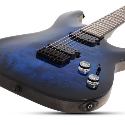 Schecter OMEN Elite 6 See Thru Blue Burst