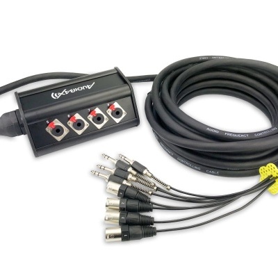 BOX MULTICORE ADX 4 XLR MACHO/4 JACK BALANCEADO 10 M