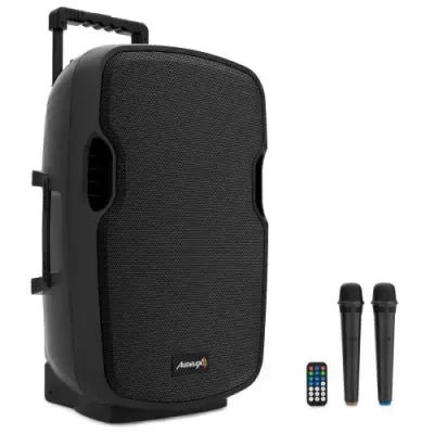 COLUNA PORTÁTIL BATERIA DENVER Combo PORT15 VHF C/ rodas 15