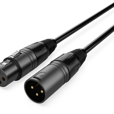 Cabo DMX ADX Prata Preto 3 Pinos 2 Metros