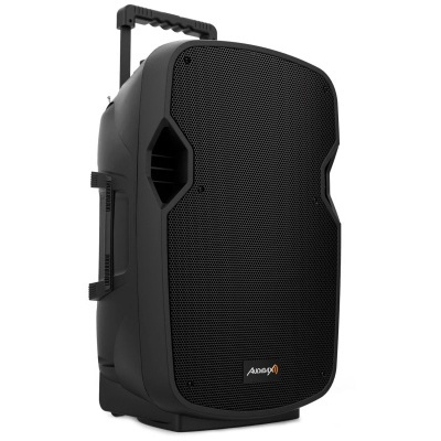 ADX Denver 12 Coluna PA Ativo12” c/ Bateria Rodas+2 Microfones