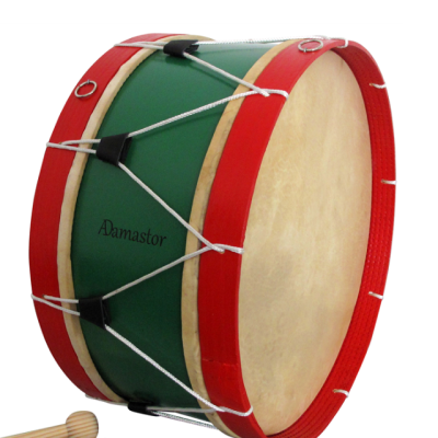 BOMBO TRADICIONAL ADAMASTOR Nº6 45CM VERMELHO/ARO VERDE