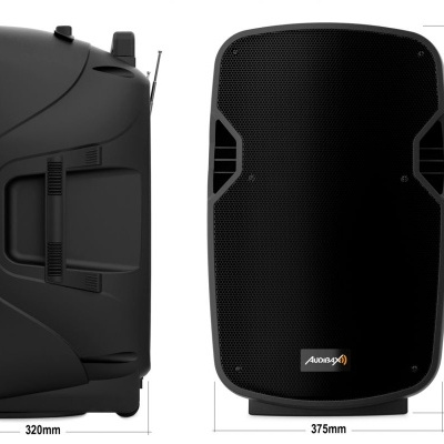 ADX Denver 12 Coluna PA Ativo12” c/ Bateria Rodas+2 Microfones