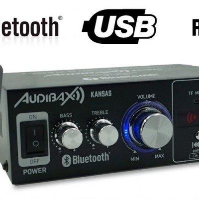ADX Zero 1000 Amplificador HiFi Bluetooth Karaoke 80 + 80W com entrada de 2 Micros USB y SD