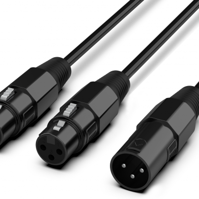 CABO AUDIO ADX XLR MACHO/2XLR FEMEA 0,2M