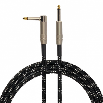 ADX GOLD CABO DE GUITARRA JACK MONO / JACK MONO CURVADO 3M PRETO