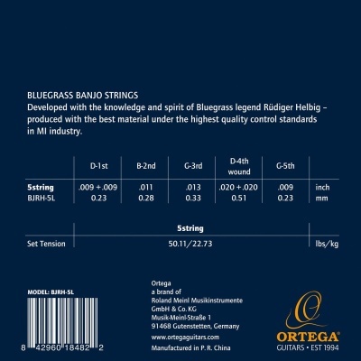 Jogo de Cordas Banjo ORTEGA BJRH-5L