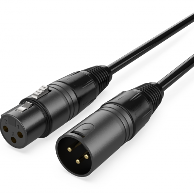 Cabo audio ADX Silver Black XLR Macho/XLR Femea 5 Metros Preto