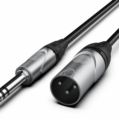 ADX Pro Cabo XLR macho/Jack stereo balanceado 6 m preto