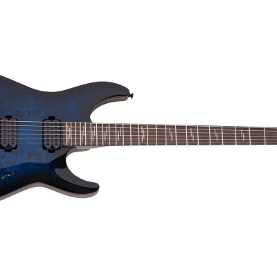 Schecter OMEN Elite 6 See Thru Blue Burst