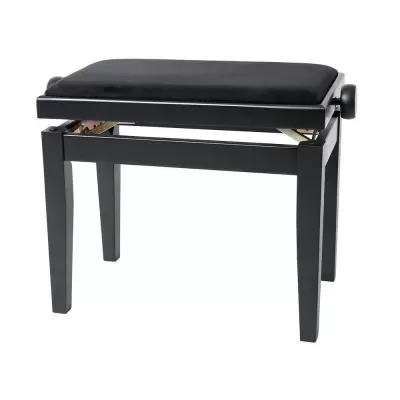 BANCO PIANO REGULAVEL DELUXE PRETO MATTE GEWA