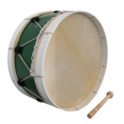 BOMBO TRADICIONAL Nº6 45CM VERDE/ARO BRANCO