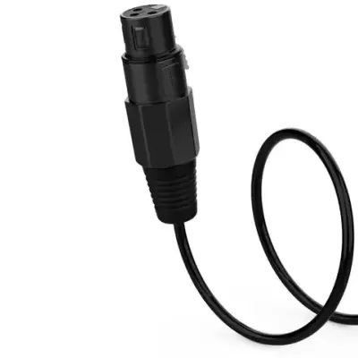 CABO ADX SILVER 2XLR MACHO/XLR FEMEA 15cm Preto