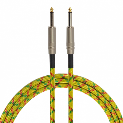 ADX GOLD CUSTOM CABO GUITARRA JACK MONO /JACK MONO 3M  AMARELO