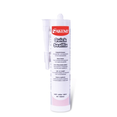 Tubo de selante FAKEMI Quick Sealfix branco com texto multilingue