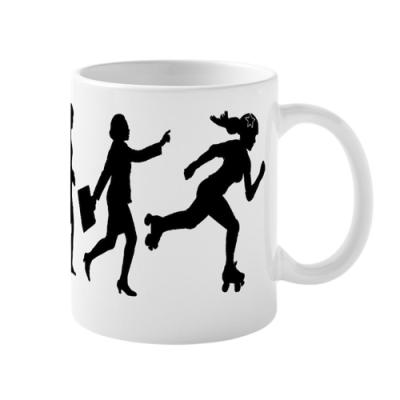 Caneca Evolução Humana Patinagem