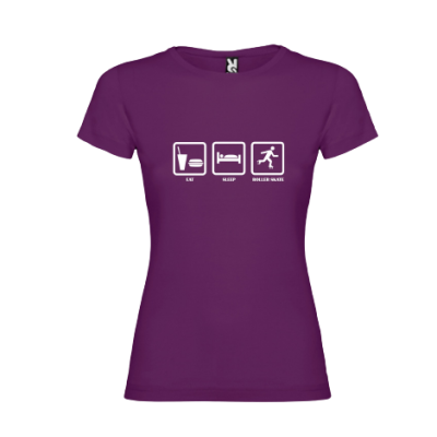 Tshirt Senhora - Eat/Sleep/Roller