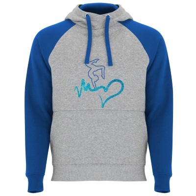 Sweat c/ Capuz Ginástica Coração c/ Cristais e Flex