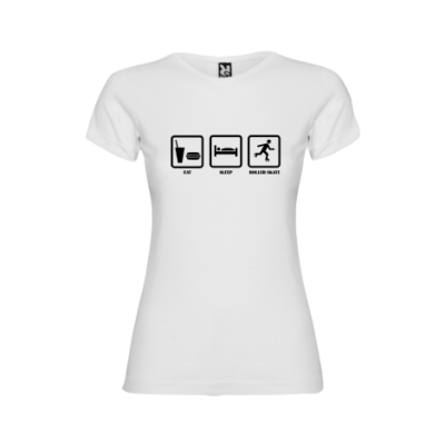 Tshirt Senhora - Eat/Sleep/Roller