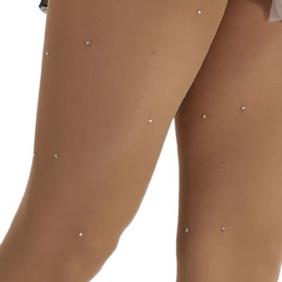 Collants Patinagem Tapa Patim - Com Cristais - Primavera