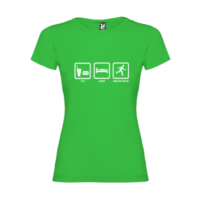 Tshirt Senhora - Eat/Sleep/Roller