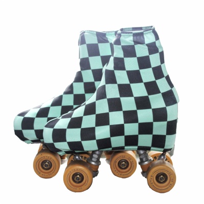 Capas para patins Padrão Verde e Preto Quadrados