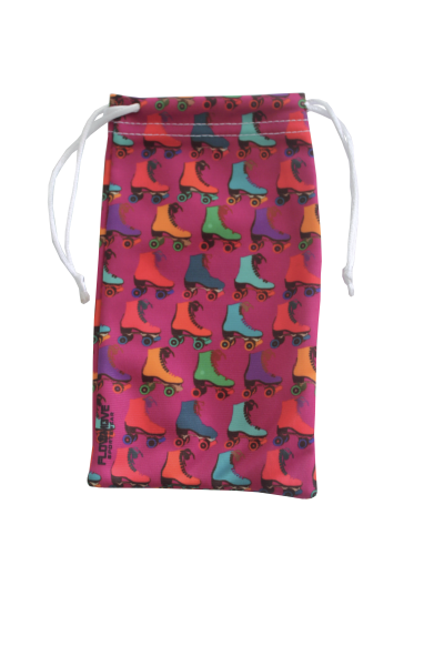Bolsa para Telemóvel/Óculos - Patins Rosa
