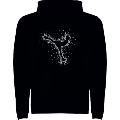 Sweat com Capuz Patinadora com Cristais