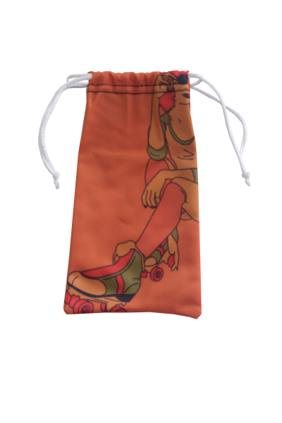 Bolsa para Telemóvel/Óculos -  Patinadora Laranja