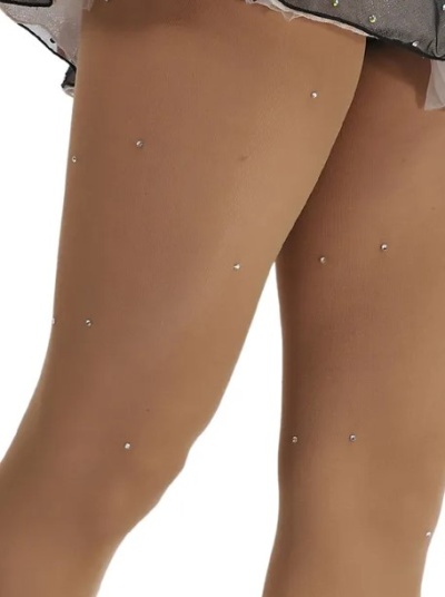 Collants Patinagem Tapa Patim - Com Cristais - Primavera