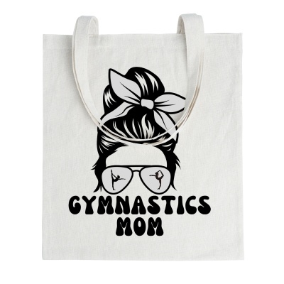 Tote Bag MOM Gymnastics BW