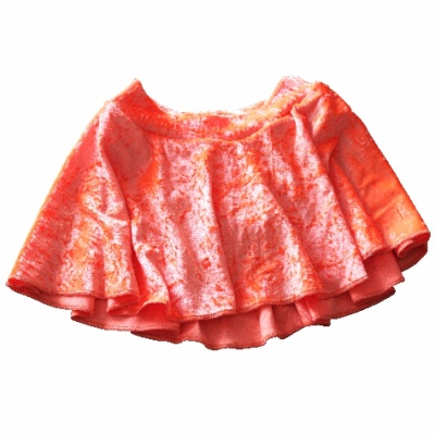 Saia Veludo Laranja - Tamanho 4