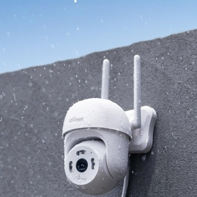 Câmara rotativa wifi 2.5K exterior 360º visão noturna para app