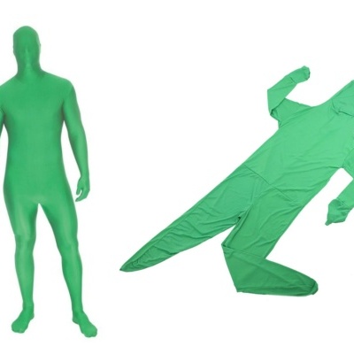 Fato chroma verde para efeitos especiais de vídeo