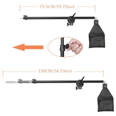 Tripé girafa extensível para luzes de estúdio