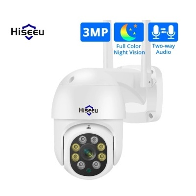 Câmara rotativa exterior 360 wifi Hisseu 3Mpx 1536p