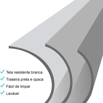 Tela de projeção rolo manual 100" 2x1,5m com 3 camadas tecido