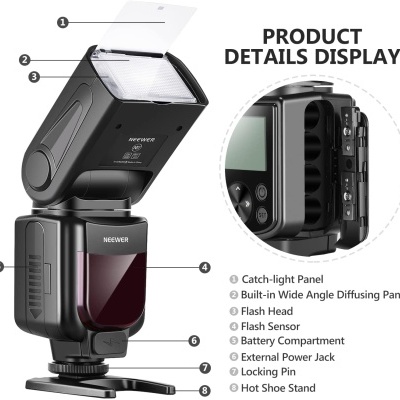 Flash Neewer NW-670 TTL para câmaras DSLR Canon / Nikon