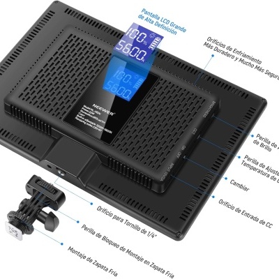 Iluminadores estúdio e exterior 13 polegadas bateria incorporada bicolor